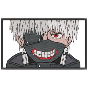 Kaneki Face Embroidery Design - Tokyo Ghoul Anime Embroidery Design