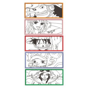 Straw Hats Embroidery Design - One Piece Anime Embroidery Design