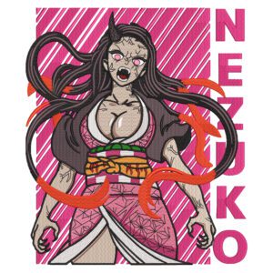 Nezuko Embroidery Design - Demon Slayer Anime Embroidery Design