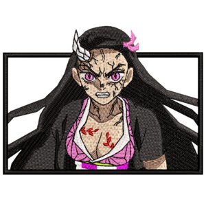 Nezuko Demon Embroidery Design - Demon Slayer Anime Embroidery Design