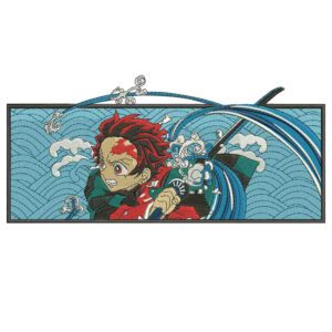 Tanjiro Attack Embroidery Design - Demon Slayer Anime Embroidery Design