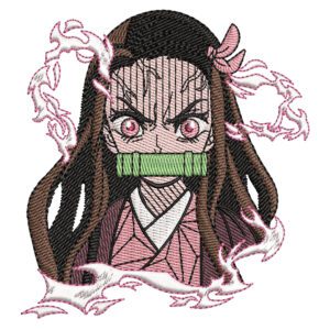 Nezuko Embroidery Design - Demon Slayer Anime Embroidery Design