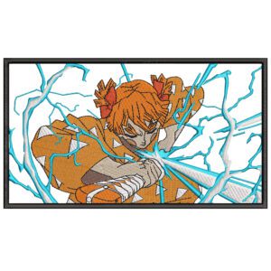 Zenitsu Attack Embroidery Design - Demon Slayer Anime Embroidery Design