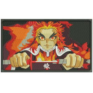 Rengoku Embroidery Design - Demon Slayer Anime Embroidery Design