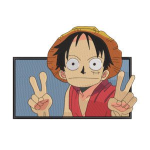 Luffy Embroidery Design - One Piece Anime Embroidery Design