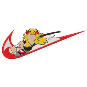 Rengoku Swoosh Embroidery Design - Demon Slayer Nike Anime Embroidery Design