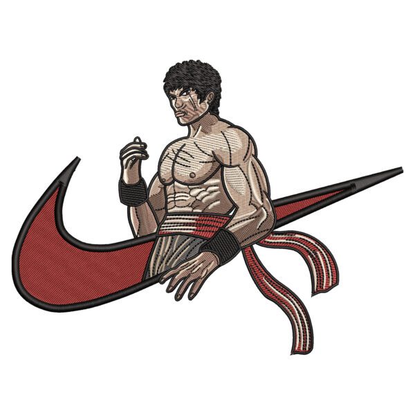 Bruce Lee Swoosh Embroidery Design - Nike Swoosh Embroidery Design