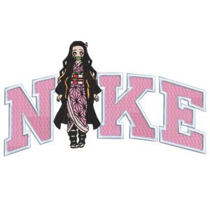 Nezuko Nike Embroidery Design - Demon Slayer Nike Anime Embroidery Design