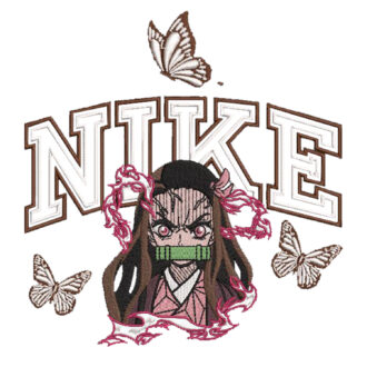 Nezuko Nike Embroidery Design - Demon Slayer Nike Anime Embroidery Design