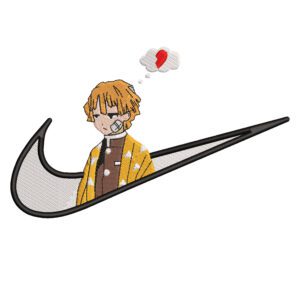 Zenitsu Swoosh Embroidery Design - Demon Slayer Nike Anime Embroidery Design