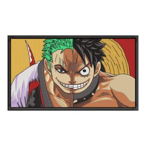 Luffy x Zoro Smile Embroidery Design - One Piece Anime Embroidery Design