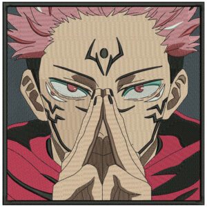 Sukuna Domain Embroidery Design - Jujutsu Kaisen Anime Embroidery Design