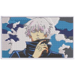 Gojo Clouds Embroidery Design - Jujutsu Kaisen Anime Embroidery Design