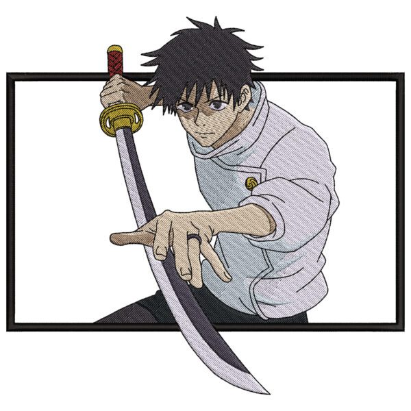 Yuta Sword Embroidery Design - Jujutsu Kaisen Anime Embroidery Design