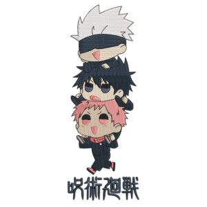 Gojo Students Cute Embroidery Design - Jujutsu Kaisen Anime Embroidery Design