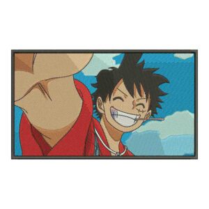 Luffy Smile Embroidery Design - One Piece Anime Embroidery Design