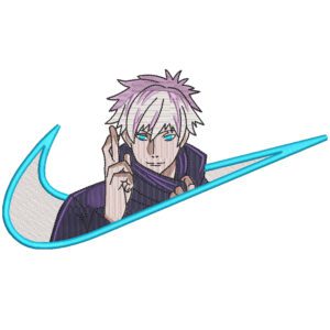 Gojo Swoosh Embroidery Design - Jujutsu Kaisen Nike Anime Embroidery Design