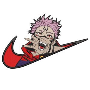 Sukuna Swoosh Embroidery Design - Jujutsu Kaisen Nike Anime Embroidery Design