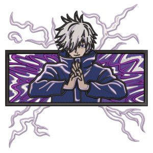 Gojo Lightning Embroidery Design - Jujutsu Kaisen Anime Embroidery Design