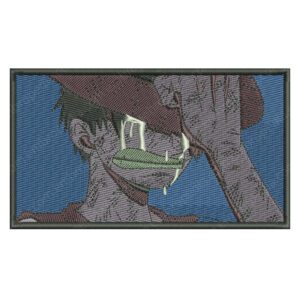 Luffy Crying Embroidery Design - One Piece Anime Embroidery Design