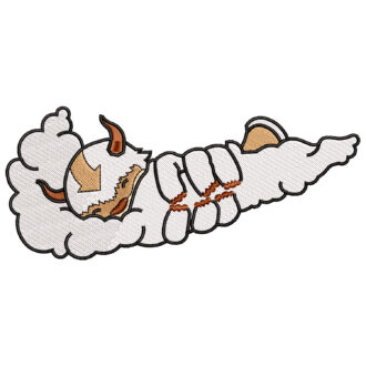 Appa Swoosh Embroidery Design - Avatar Nike Anime Embroidery Design