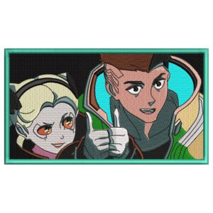 David & Rebecca Embroidery Design - Cyberpunk Edgerunners Anime Embroidery Design