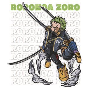 Zoro Egghead Embroidery Design - One Piece Anime Embroidery Design