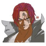 Shanks Embroidery Design - One Piece Anime Embroidery Design