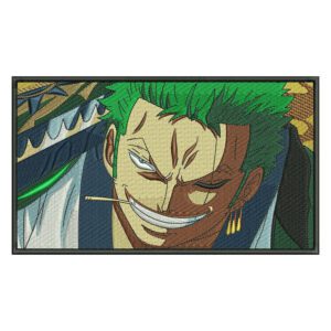 Zoro Smile Embroidery Design - One Piece Anime Embroidery Design