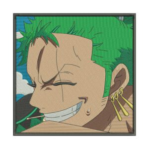 Zoro Smile Embroidery Design - One Piece Anime Embroidery Design