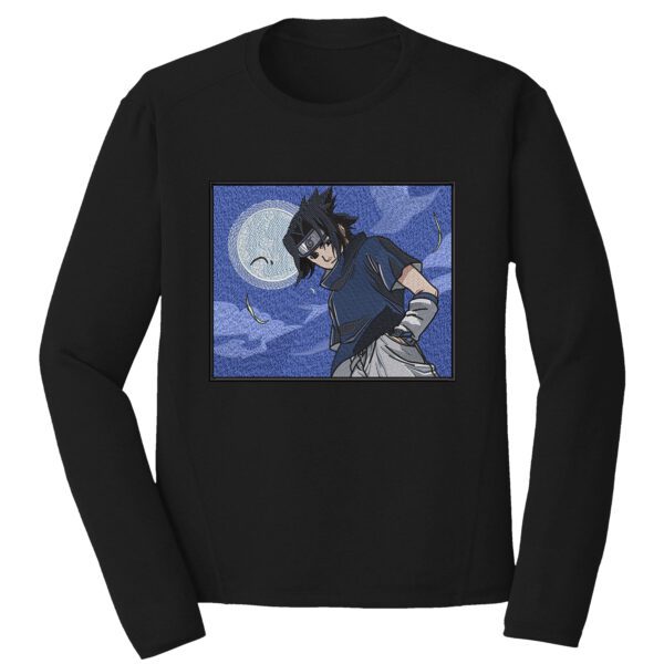 Sasuke Moon Embroidery Design - Naruto Anime Embroidery Design