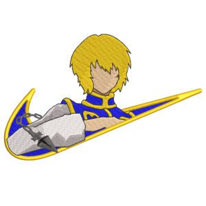 Kurapika Swoosh Embroidery Design - Hunter x Hunter Nike Anime Embroidery Design