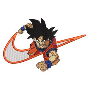 Goku Swoosh Embroidery Design - Dragon Ball Nike Anime Embroidery Design