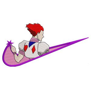 Hisoka Swoosh Embroidery Design - Hunter x Hunter Nike Anime Embroidery Design