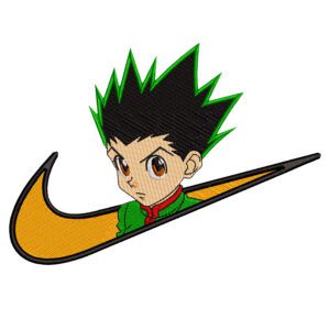 Gon Swoosh Embroidery Design - Hunter x Hunter Nike Anime Embroidery Design