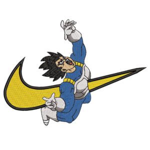 Vegeta Swoosh Embroidery Design - Dragon Ball Nike Anime Embroidery Design