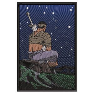 Guts Night Landscape Embroidery Design - Berserk Anime Embroidery Design