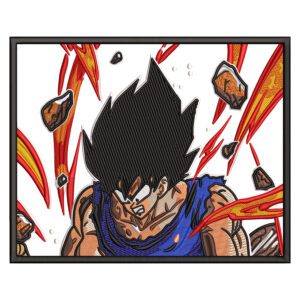 Goku Power Embroidery Design - Dragon Ball Anime Embroidery Design