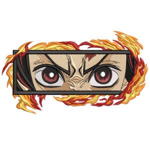 Tanjiro Eyes Fire Embroidery Design - Demon Slayer Anime Embroidery Design