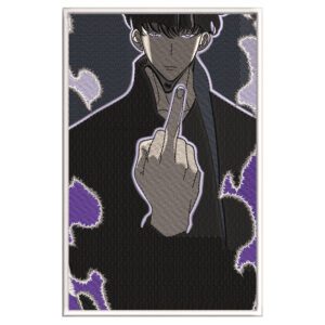 Sung Jinwoo Finger Embroidery Design - Solo Leveling Anime Embroidery Design