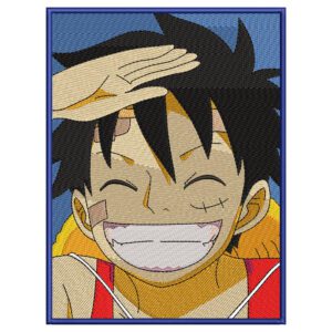 Luffy Smile Embroidery Design - One Piece Anime Embroidery Design