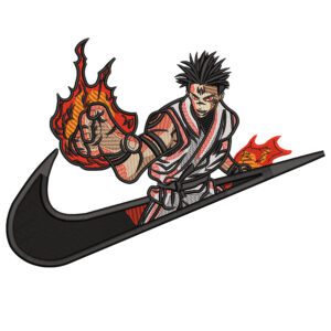 Sukuna Swoosh Embroidery Design - Jujutsu Kaisen Nike Anime Embroidery Design