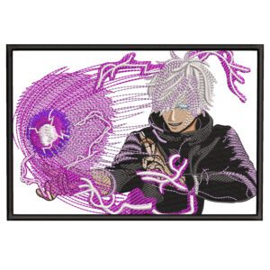 Gojo Hollow Purple Embroidery Design - Jujutsu Kaisen Anime Embroidery Design