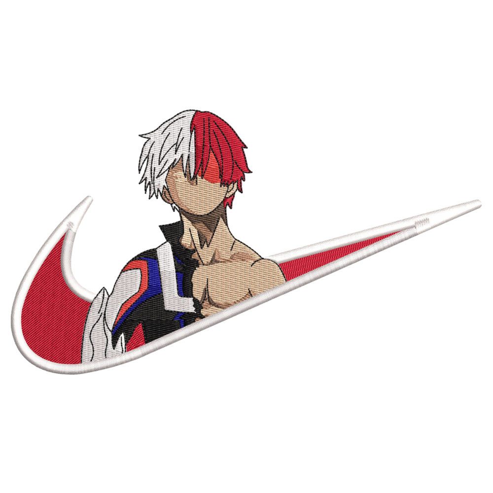 My Hero Academia Nike Anime Embroidery Design