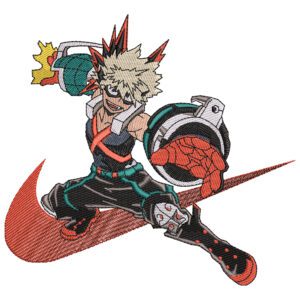 Bakugo Embroidery Design - My Hero Academia Anime Embroidery Design