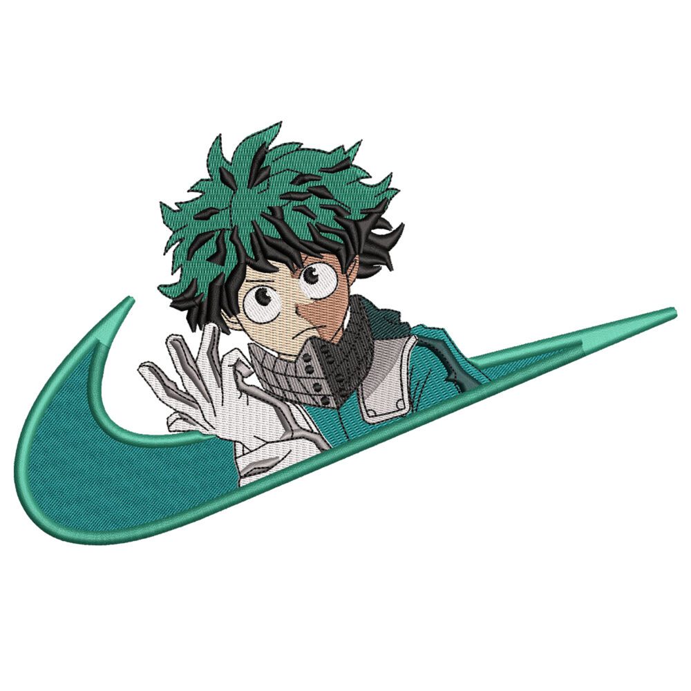 My Hero Academia Nike Anime Embroidery Design