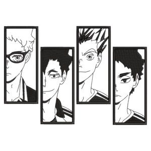 Haikyuu Players Embroidery Design - Haikyuu Anime Embroidery Design