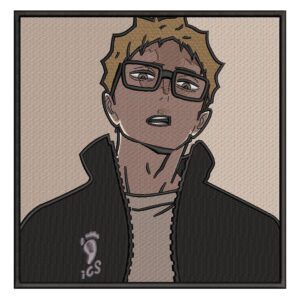 Kei Tsukishima Embroidery Design - Haikyuu Anime Embroidery Design