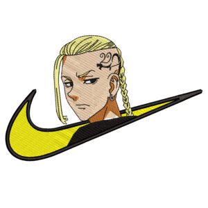 Draken Swoosh Embroidery Design - Tokyo Revengers Nike Anime Embroidery Design