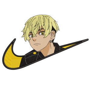 Chifuyu Swoosh Embroidery Design - Tokyo Revengers Nike Anime Embroidery Design